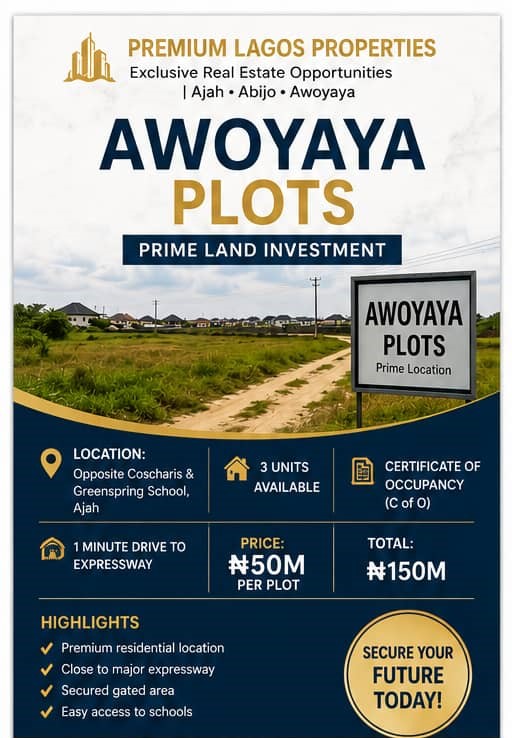 Plots of Land for Sale in Awoyaya Ajah