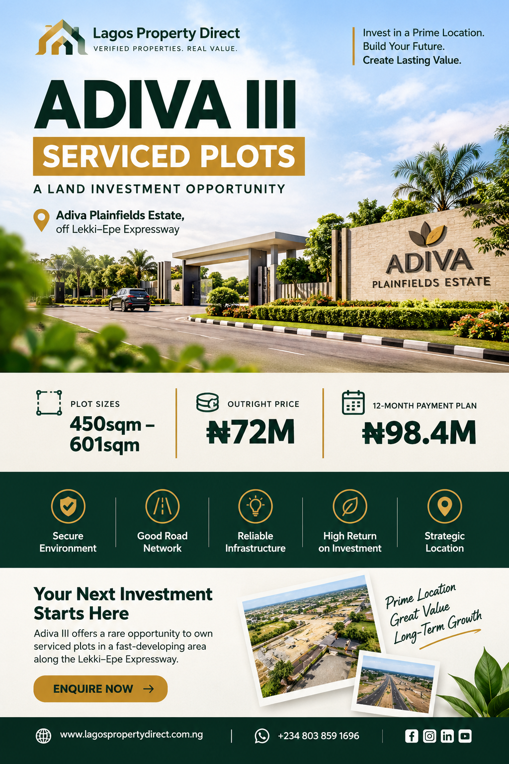 Adiva III Serviced Plots Estate Poster